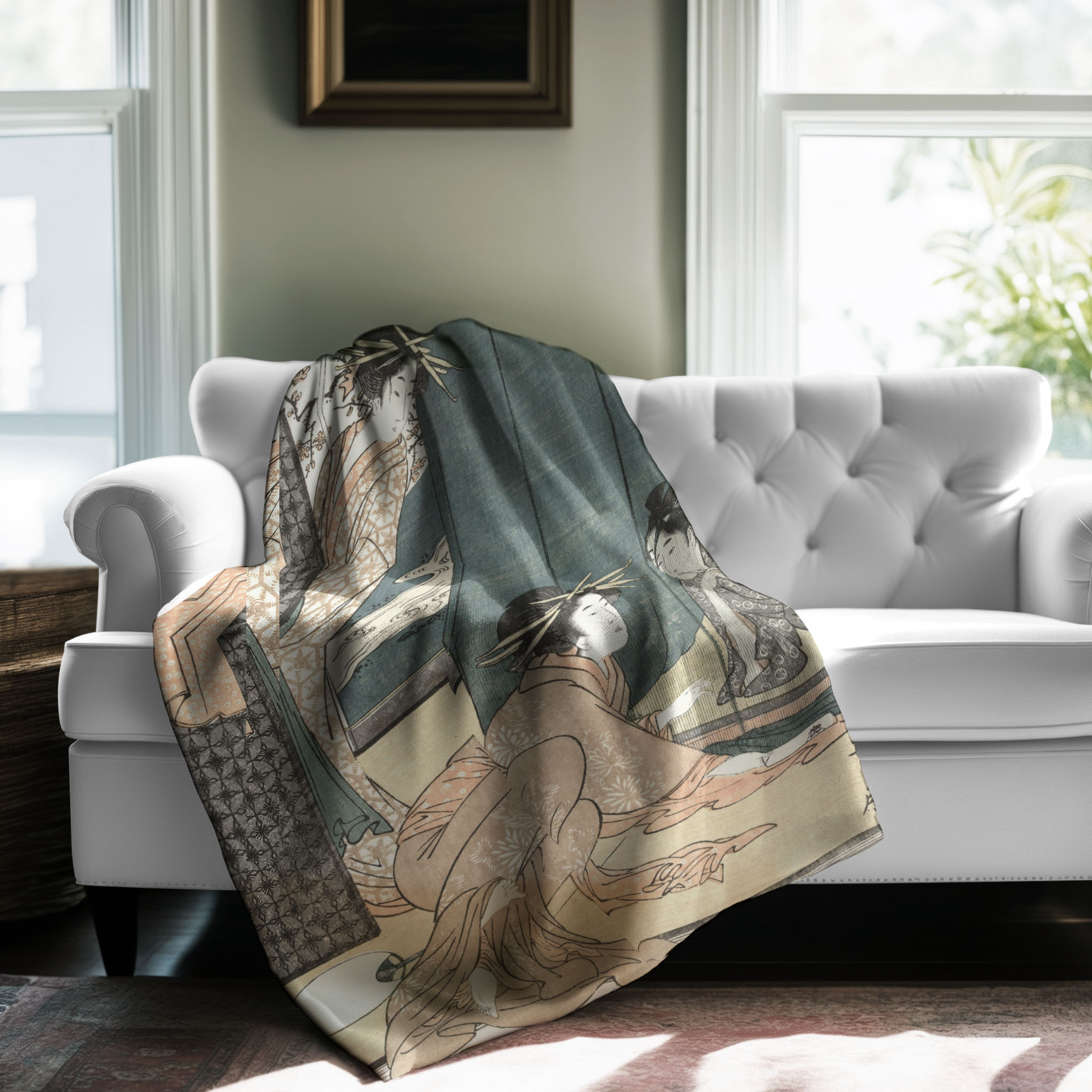MentionedYou Retro Japanese Art - 1 Piece Premium Blanket | Wayfair